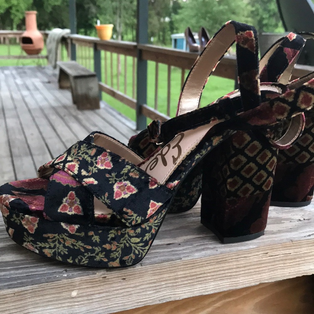 NWOT Sam Edelman boxed heels🌸🌸🌸
